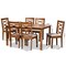 Baxton Studio Lanier Modern and Contemporary Grey Fabric and Walnut Brown Finished Wood 7-Piece Dining Set 186-10549-10520-Zoro - alternate 3